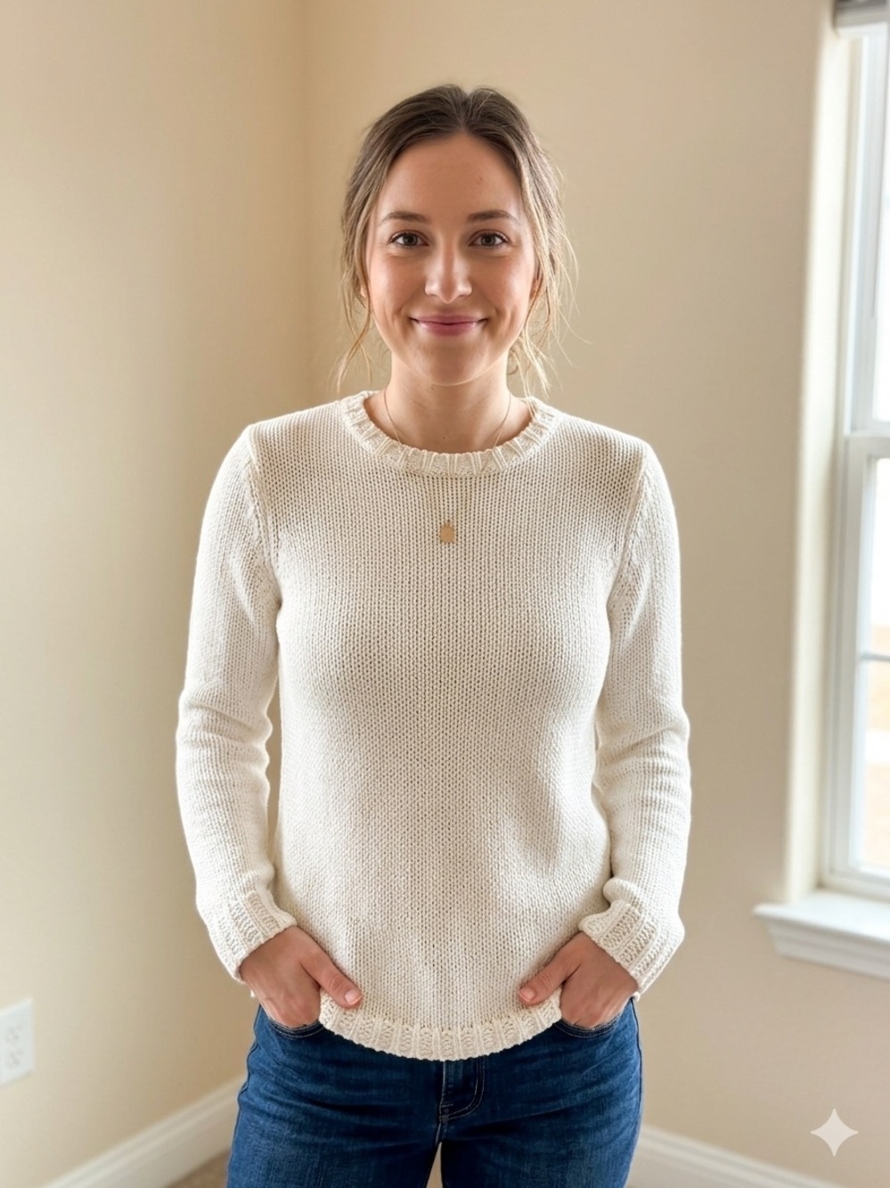Ralph Lauren Cream Crewneck Sweater